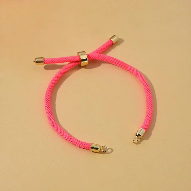 10Pcs Twisted Nylon Cords Bracelet Adjustable Extension Tail Chain Connector For DIY Handmade Jewelry Making Accessories Color 2