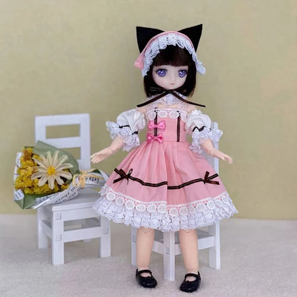 30cm Two-dimensional Doll Comic Face 1/6 Bjd Doll or Dress Up Clothes Children's Girl Birthday Gift Toys Kids Toys