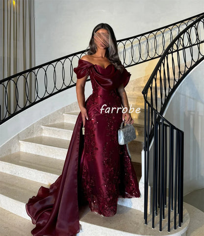 Customized Exquisite Elegant Applique Flower Mermaid Off-the-shoulder Long Dresses Bespoke Occasion Dresses Fashion Formal Badiee Stylez