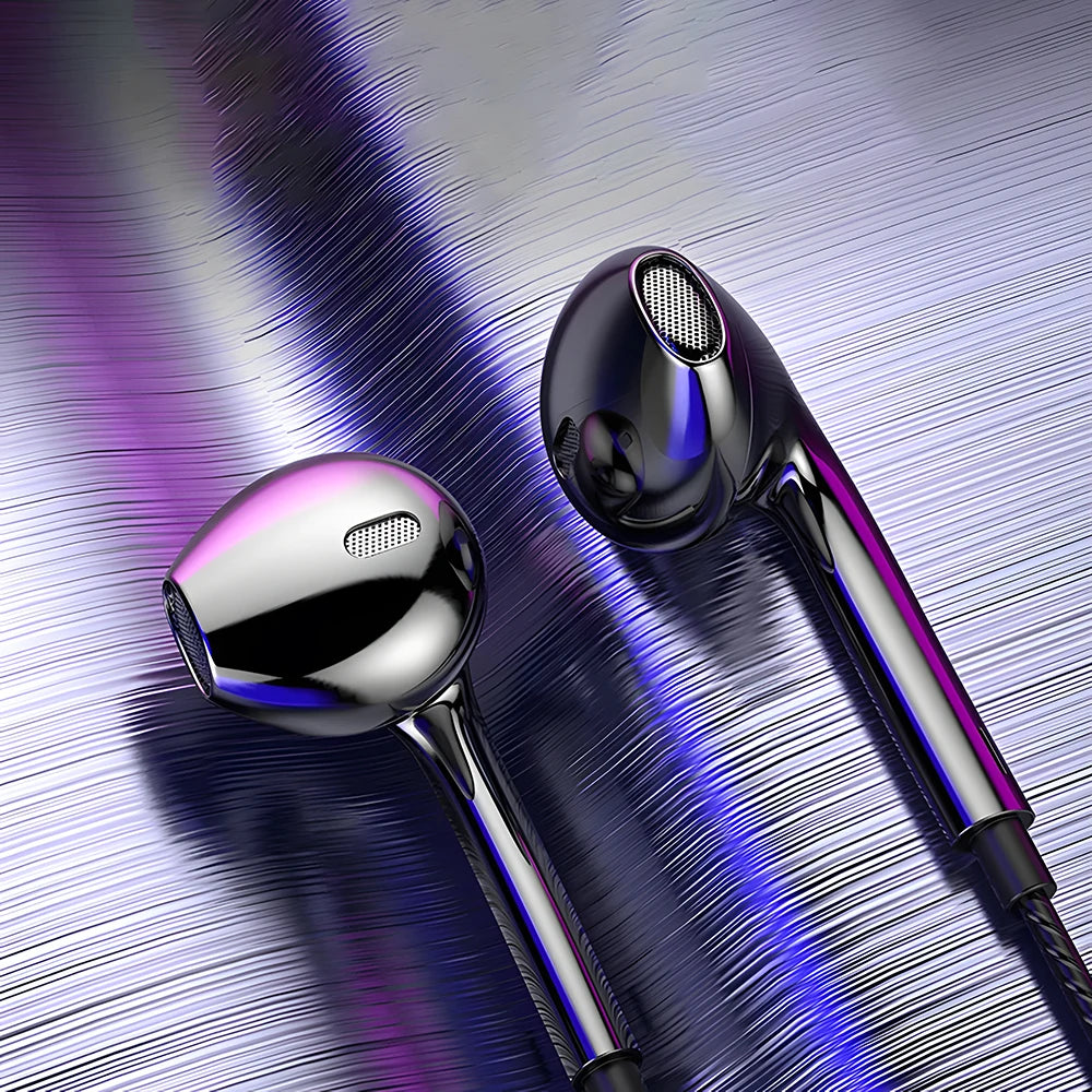 Type C Wired Earphones In Ear Headset Game 3.5mm Wired Headphones with Microphone Bass Stereo Earbuds In-line Control For Phones