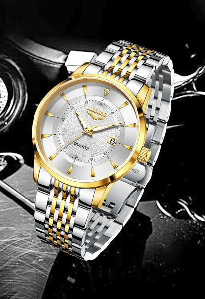 LIGE's new Fashion Women's Watch Luxury Stainless Steel Waterproof Clock Calendar Gift Quartz Watch for Women Relogio Feminino