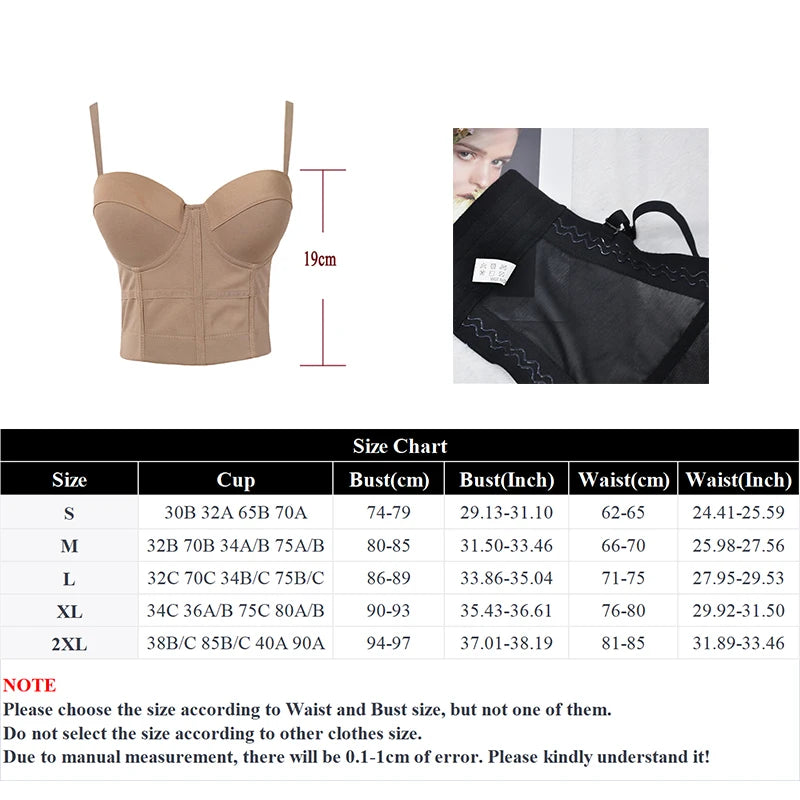 Women's tight bra, sexy fishbone Camisole, with integrated back shaping bra underwear