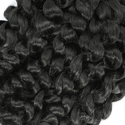 1- 5 Packs 8 inch Jumpy Wand Curl Jamaican Bounce Crochet Hair Natural Black Wand Curls Crochet Hair Short Curly Crochet Braids Badiee Stylez