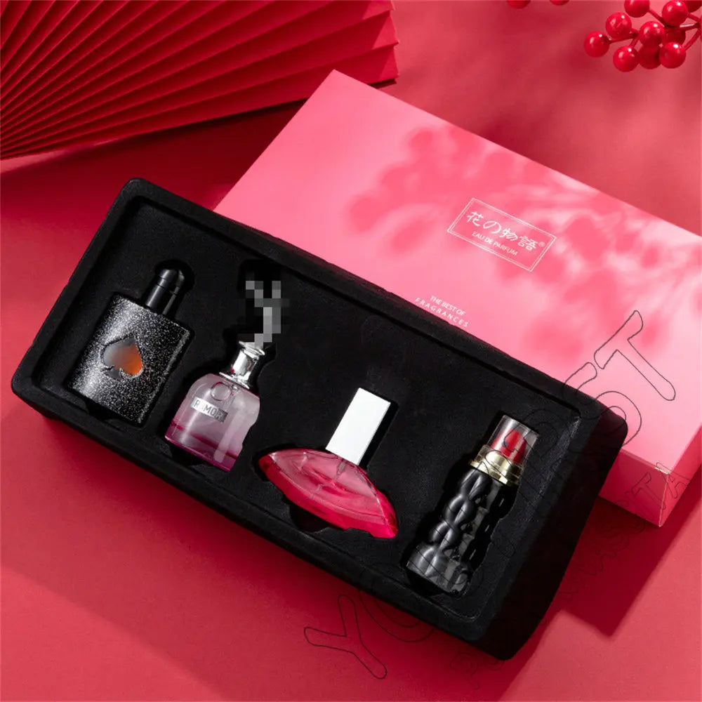 Private Brand Perfume Women Eau De Parfums Dames 105ml Perfumes De Mujer Originales Gift Box 4Pcs Set Natural Floral Scent Spray Badiee Stylez