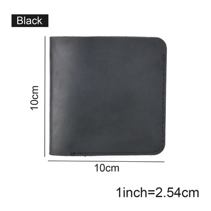 Genuine Leather Clutch Wallets Bifold Purse Vintage Crazy Horse Leather Men wallets Retro Coin Pocket Women Men Wallets Black
