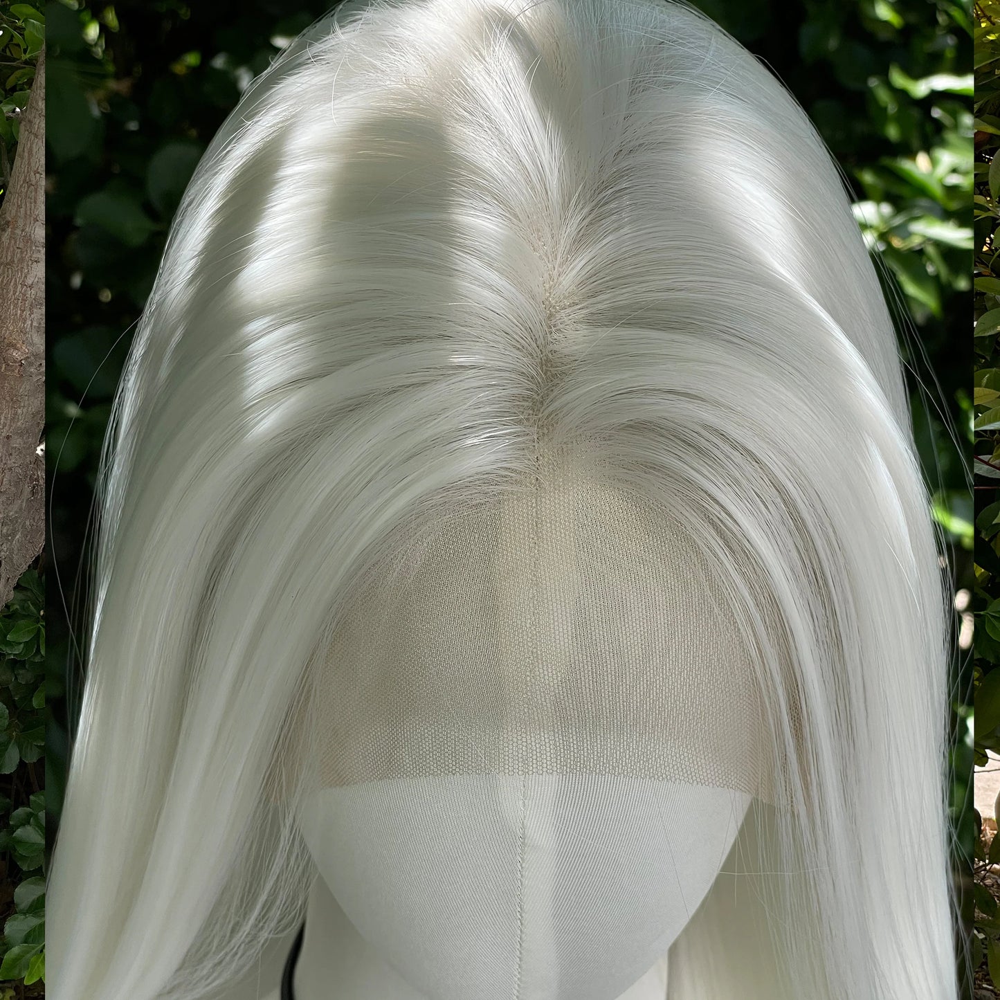 Elf Cosplay White 13x4 Lace Front Wigs for Women Synthetic 26 Inch Long Straight Free Part 150% Density Glueless Half Hand Tied