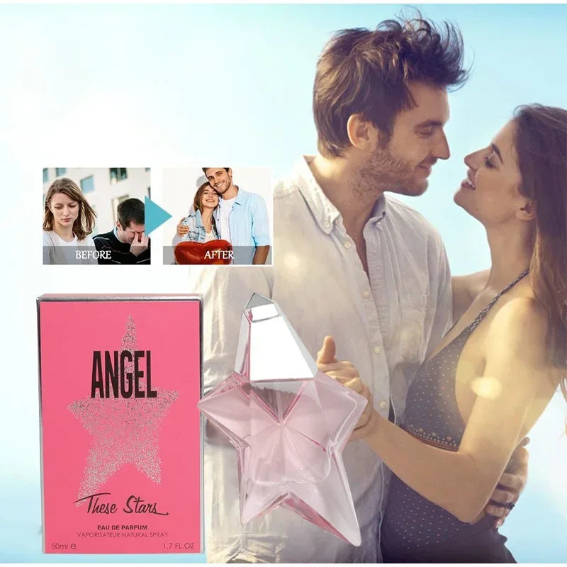 50ML Angel Eau De Parfum Refillable Spray Standing Star New Pheromone Elegant Charm Fresh Natural Vitality Perfume Spray - Badiee Stylez