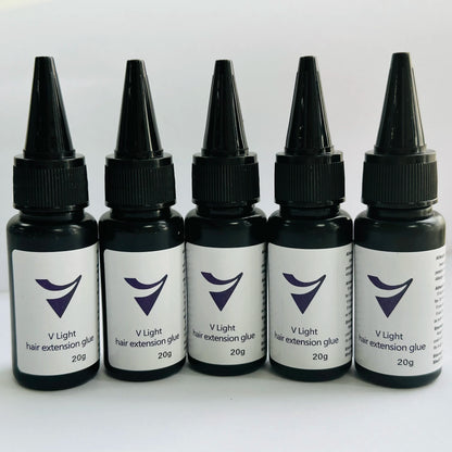 5/3/1PCV-Light Technology Hair Extension Clear Wig glue 20g V-light Traceless tool for tape Hair Extension Fast Grafting Tool