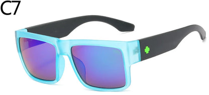 Oversized Sunglasses Men Square Driving Sun Glasses for Men 2183 Camping Hiking Fishing Shades Classic Eyewear Male UV400 C7 Without Packing