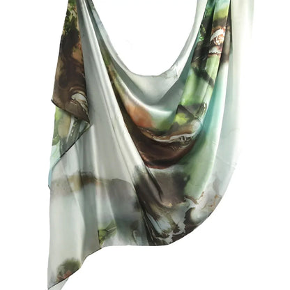 180×85cm Water Print Shawl Hijab Scarves Muslim Ethnic Woman Chiffon Silk Bandanas Printed Hijabs 2025 02 >8Y