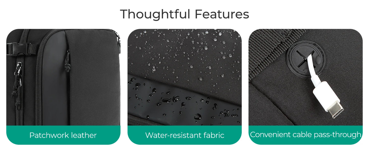 BAGSMART Travel Backpack Flight Approved 30L Lightweight Backpack for Men Women Waterproof Travel Bag with USB Charging Port