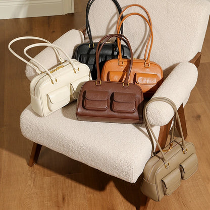 Hifashion Luxury Genuine Leather Underarm Shoulder Bags For Women 2025 Trend Designer Pillow Satchel Tote Office Ladies Handbags