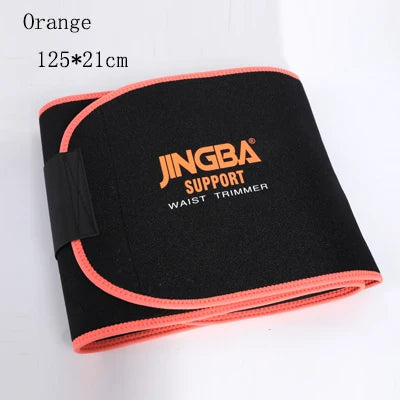 JASONTUTU Neoprene Sport Waist Belt Support Body Shaper Waist Trainer Loss Fitness Sweat Belt Slimming Strap Waist Trimmer Orange 125CMX21