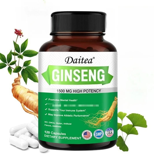 Energy Supplement - Ginseng Extract, Enhances Physical Energy, Memory and Immune System, and Refreshes The Mind