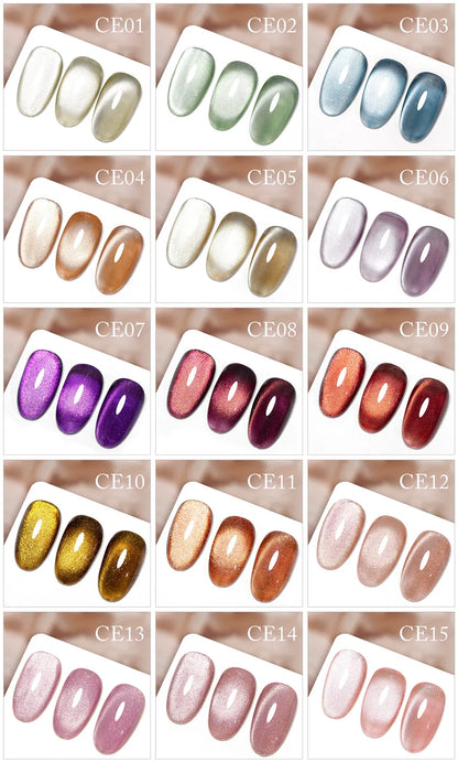CANNI New 18ml Long Wear No-wipe Bright Topcoat Peeloff Base coat 5g Crystal Magnetic Cat Eye Gel Sparkling Glitter Varnishe