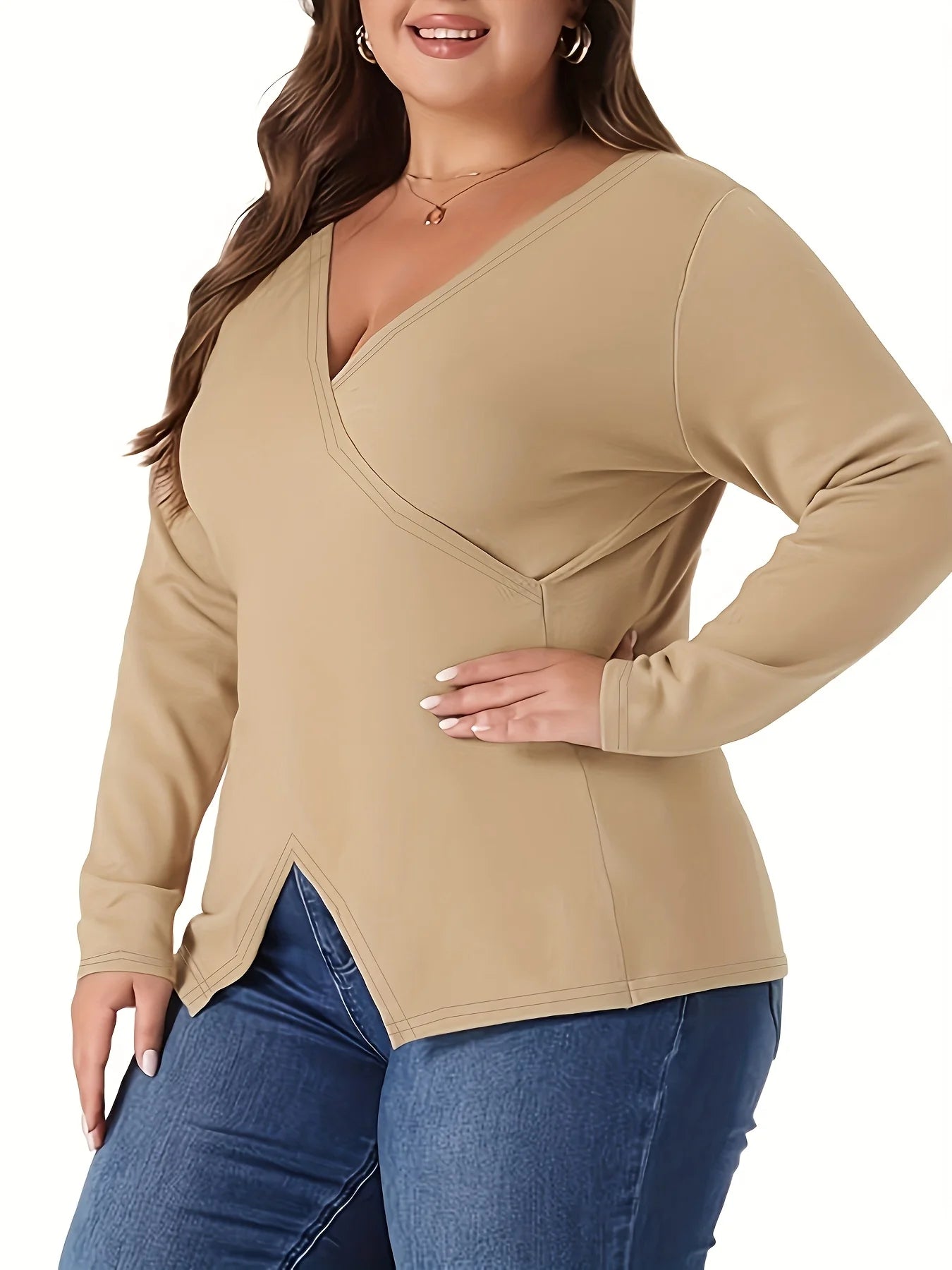 Women's Large Knitted Casual Sweater Comfortable Oversized Knitwear for Ladies Fashionable Loose Fit Sweater