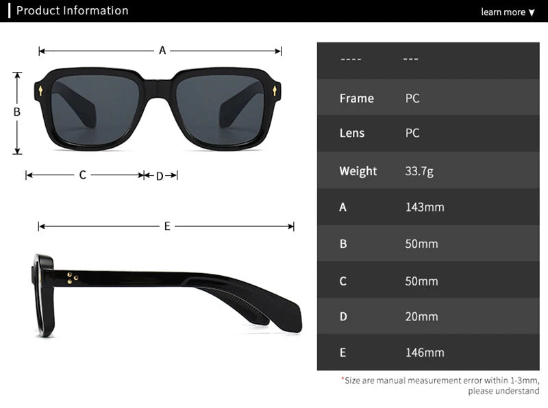 SHAUNA Fashion Sunglasses Women Square Gradient Shades UV400 Retro Rivets Men Sun Glasses