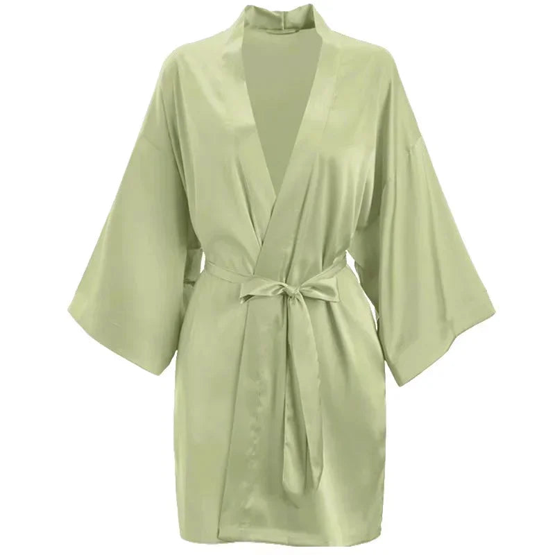 Long Bride Wedding Robe Women Elegant Sleepwear Big Sleeve Lace Full Slip Kimono Loungewear Soft White Rayon Home Dressing Gown green B