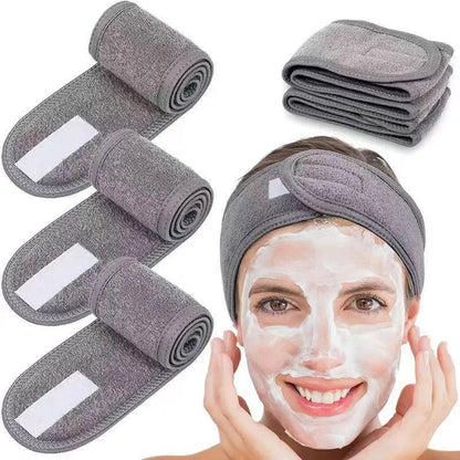 Hot Sale Soft Toweling Headbands for Face Washing Bath Makeup Hair Band for Women Adjustable SPA Headband Cosmetic Headband