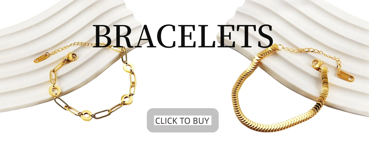 LUXUSTEEL Pendant Earnail Chain Bracelet Set Flower Shaped Stainless Steel Pendants Necklace Earring Sets Necklace Jewelry Gift Badiee Stylez