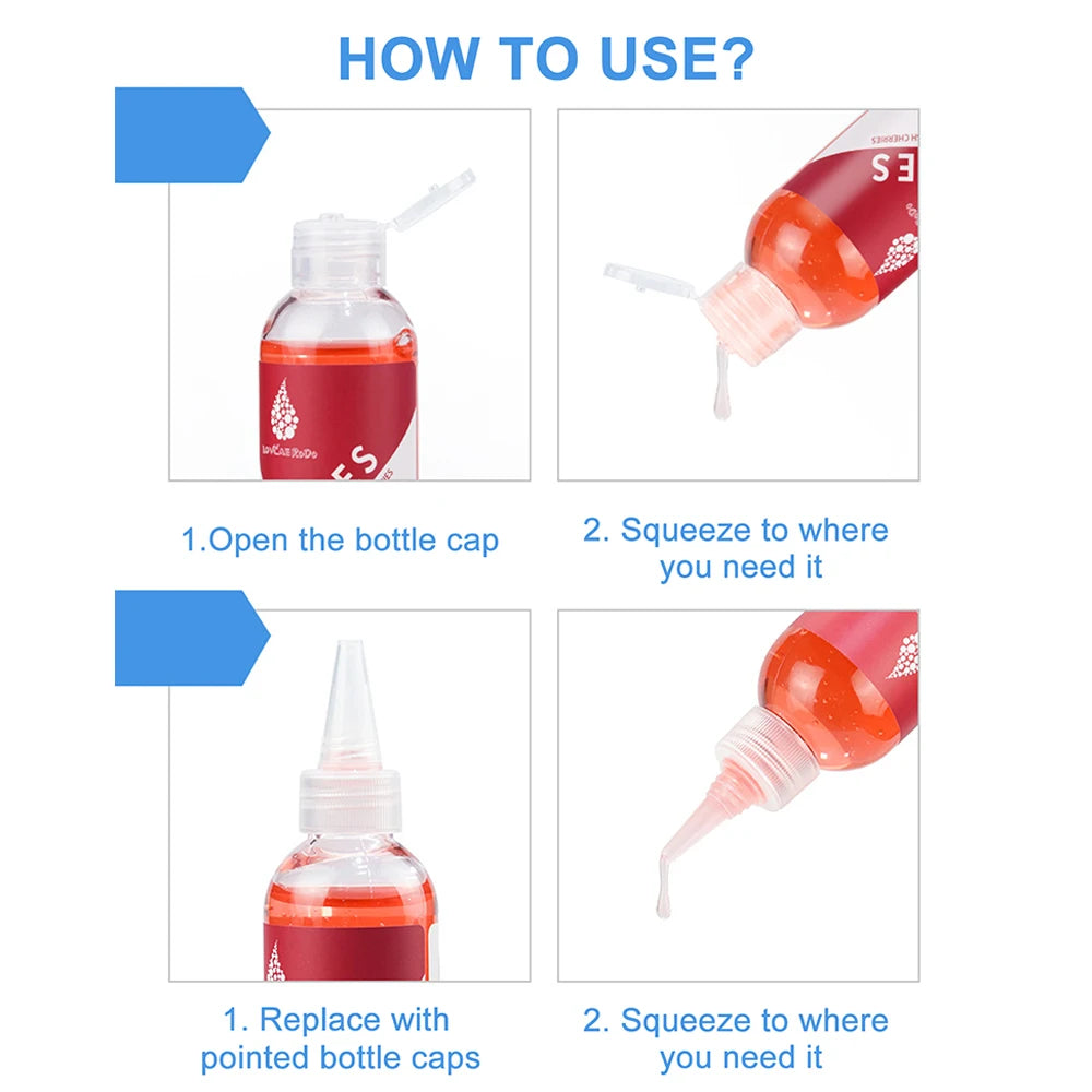 200ml Fruit Flavor Sex toy for women men Lubricant Sex Water-based Blueberry Strawberry Peach Sex Oil Vaginal Anal Gel Adults 18