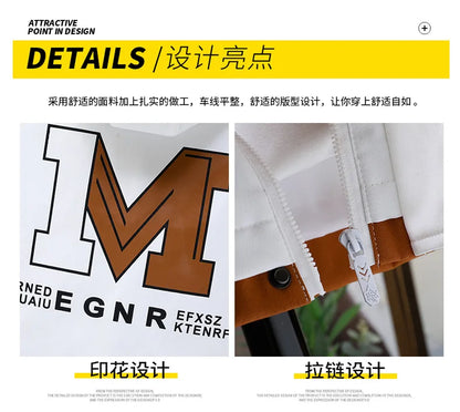 Men's Casual Hooded Jackets Autumn Patchwork Thin Coats Outwear Top Windbreaker Streetwear Male Outerwear Coat