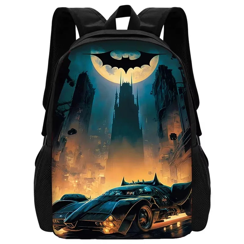 Child Superhero Batmans School Backpack with Lunch Bags ,Pencil Bags ,School Bags for Boys Girls Best Gift XHOO1-SB-049-A5