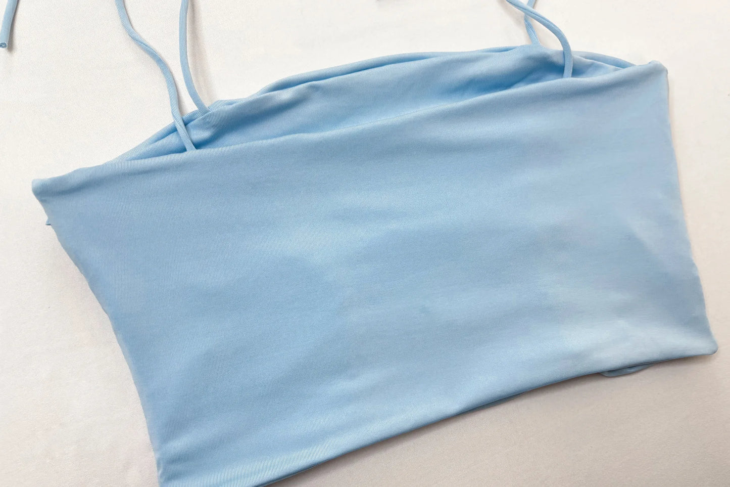 Fairyshely Sexy Female Summer Tied Strap Top 2025 Women Lace Sleeveless Bodycon Short Vest Lady Blue Off Shoulder Clud Crop Tops