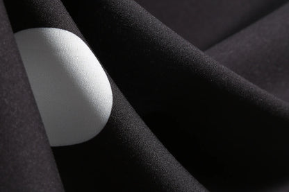 Summer V-neck sleeveless polka dot lace-up waist tucked vintage swing dress