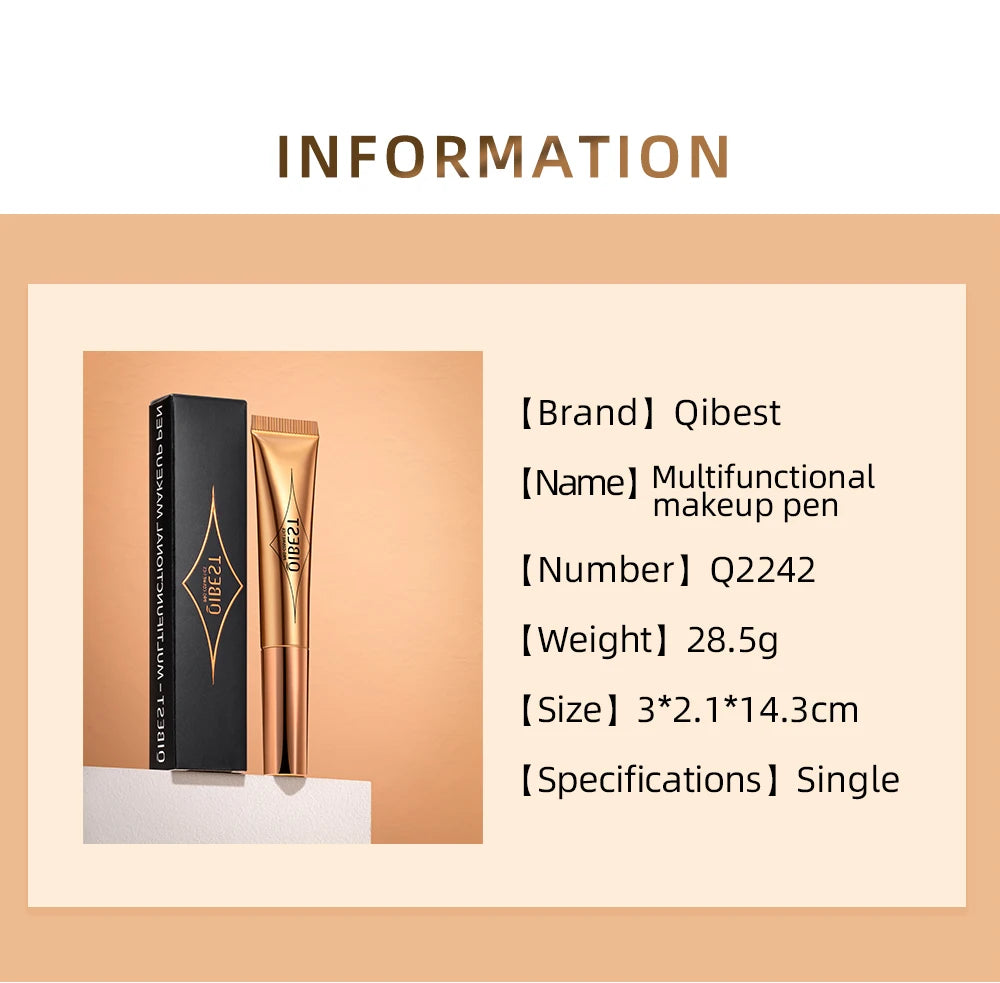 QIBEST Pink Peach Liquid Blush Velvet Matte Blusher Face Pigment Stick Lasting Natural Cream Cheek Tint Blush Makeup Maquillajea