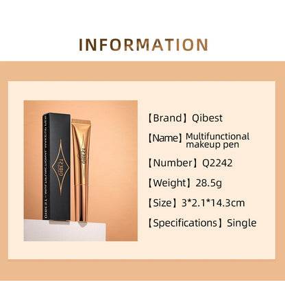 QIBEST Pink Peach Liquid Blush Velvet Matte Blusher Face Pigment Stick Lasting Natural Cream Cheek Tint Blush Makeup Maquillajea