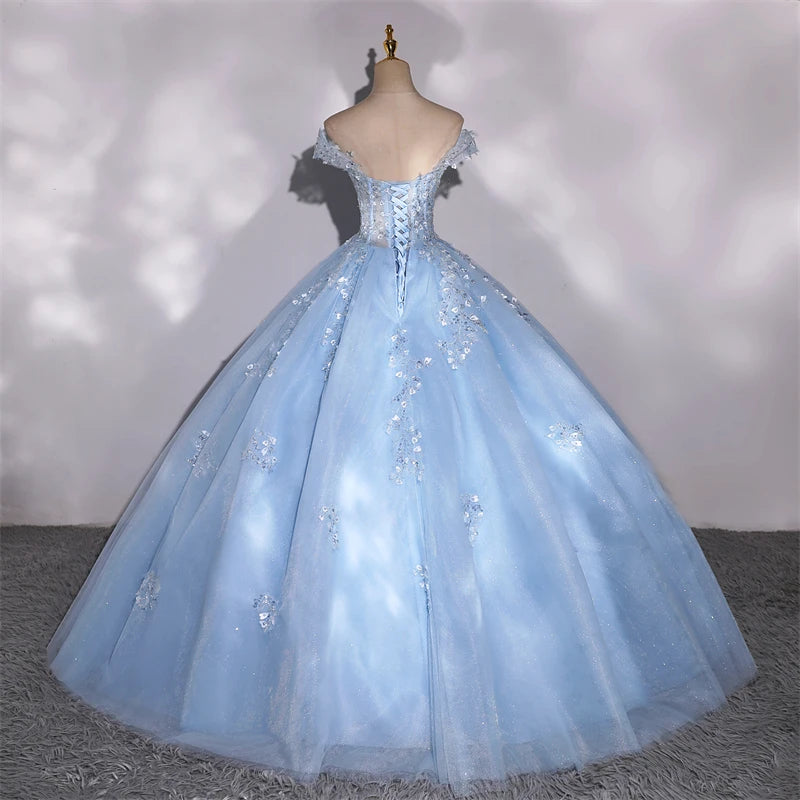 Shiny Party Dresses 15 Quinceanera Dresses Ball Gown Elegant Off Shoulder 15 Year Old Dress Customized Prom Gown Plus Size Badiee Stylez