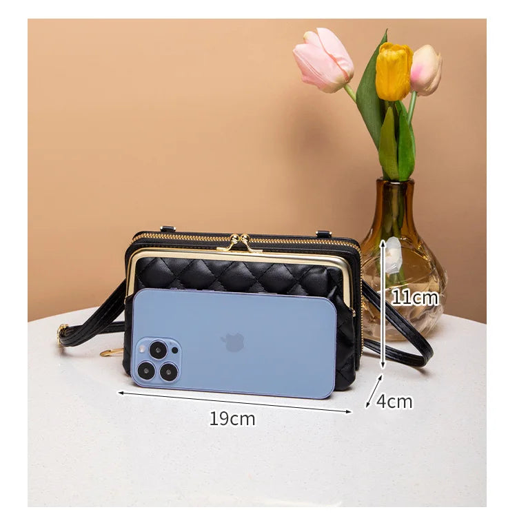 Fashion Women Luxury Leather Single Shoulder Bags Ladies Large Capacity Crossbody Mobile Phone Purse Female Messenger Wallet