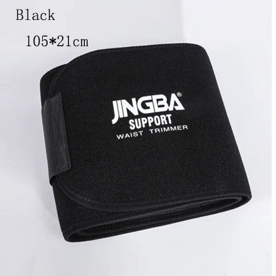 JASONTUTU Neoprene Sport Waist Belt Support Body Shaper Waist Trainer Loss Fitness Sweat Belt Slimming Strap Waist Trimmer Black 105CMx21CM