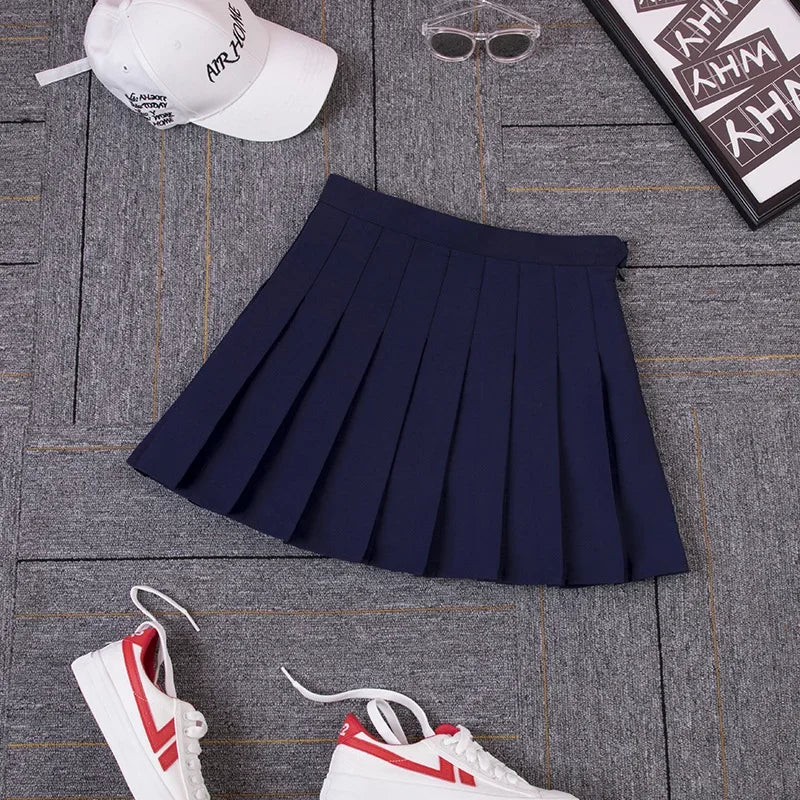 Harajuku 0Women Pleat Skirt 0Preppy Style Plaid 0Mini Cute Japanese School Uniforms Ladies Jupe Kawaii 8810-6ZL