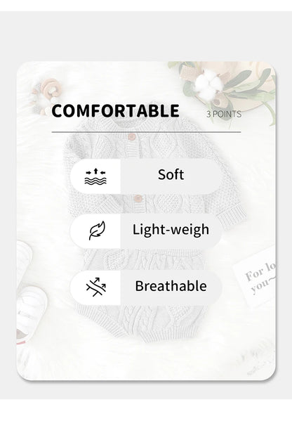 Baby Clothes Sets Cotton Knitted Newborn Boys Girl Sweater Long Sleeve +Pants Autumn Infant Children Cardigan +Shorts 0-18M 2PCS