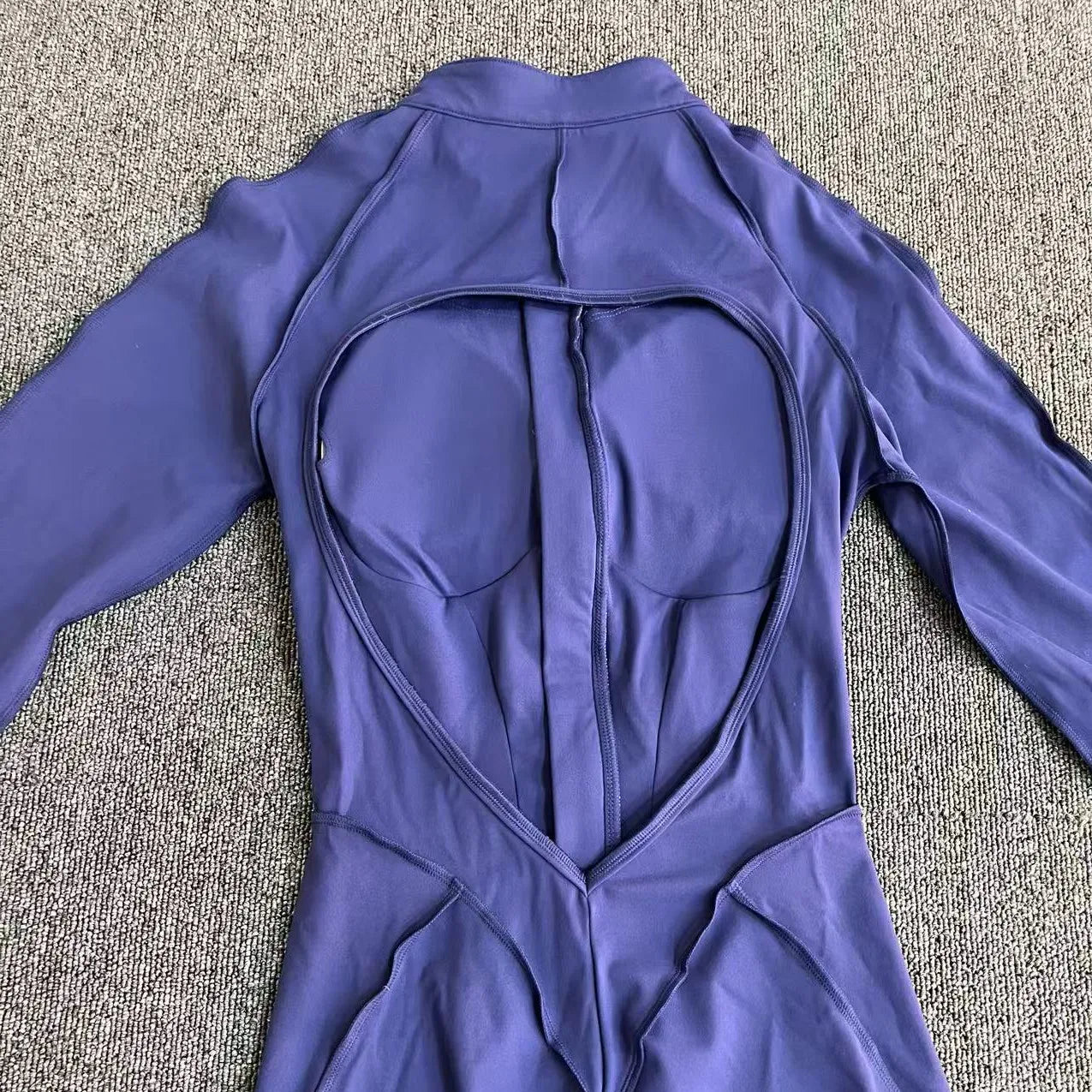 Pad Yoga Set Jumpsuit Short Sleeve Zipper Sports Gym Fitness Women Dance Running Workout Legging Bodysuits Active Wear XP83 Badiee Stylez