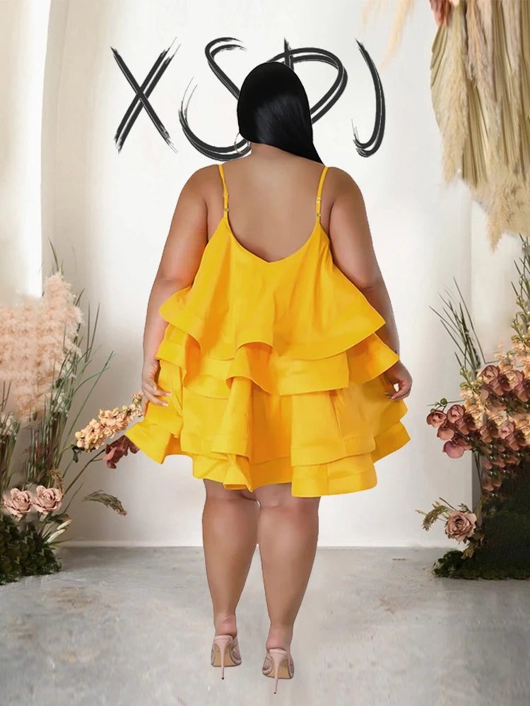 Elegant Chic Large Women Dresses Satin Summer Sexy Party Dress Strap Sleeveless Loose Plus Size Dresses Wholesale Dropshipping