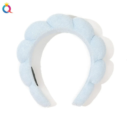 Wash Face Headbands For Women Puffy Sponge Hair Bands Cuff Waterproof Bands Absorbent Wristbands Girls Hair Accessories Set Badiee Stylez