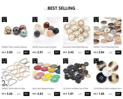 HENGC 15mm 20mm Round Resin Horn Pattern Black Buttons For Sewing Vintage Men Suit Blazer Coat Windbreaker DIY Crafts Wholesale