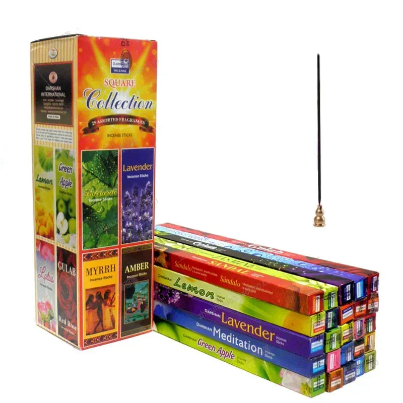 10/25 box/lot Smell India Stick Incense Tibetan Lavender White sage Sandalwood Natural Home Fragrance Household Indoor Clean Air Badiee Stylez
