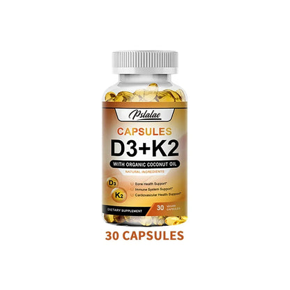 Vitamin D3 + K2 Supplement - Support Teeth, Bone, Heart Health & Joint Health 30 Capsules