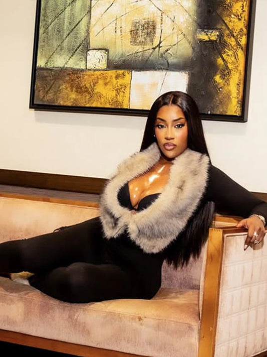 Nibber Autumn Trend Sexy Junpsuits+Furry Foot Cover Woman Low-Neck Full Sleeve Skinny Peach Hip Midnight Party Fashion Clubwear Badiee Stylez