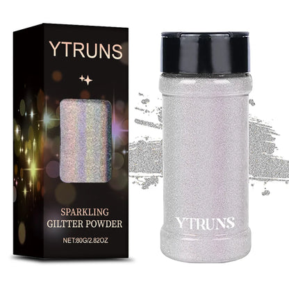 Laser Glitter Powder, 80g, 6 Colors, for Nail Art, Crafts, Candle Making, DIY Projects, Fine Glitter for Precise Designs 01