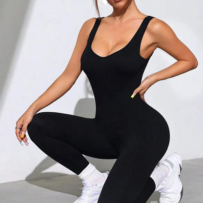 Vest trousers jumpsuit slim yoga sportswear, one-piece, seamless body shaping suit with firm stripes, waist, hips and belly tuck