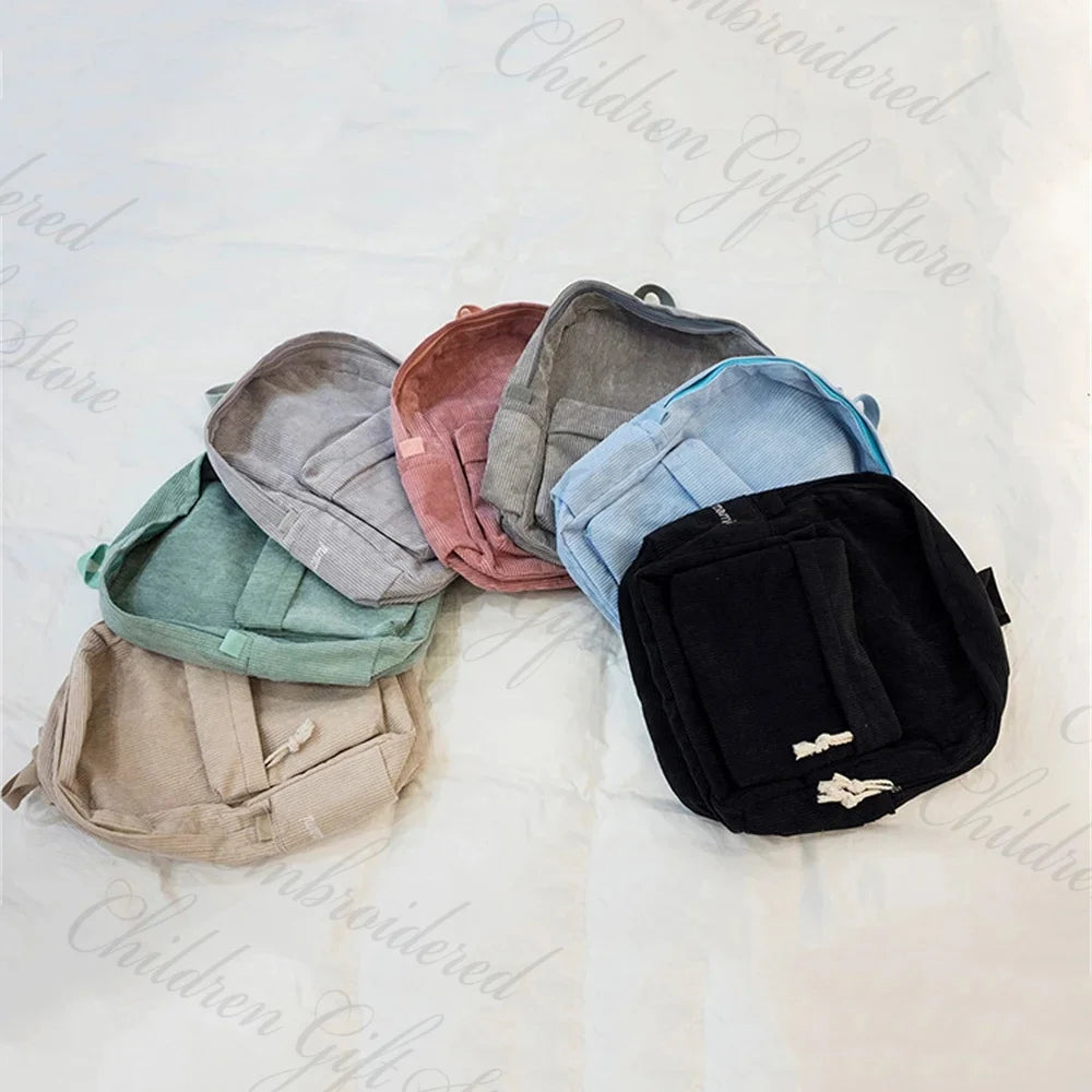 Personalized Children's Schoolbag Baby Stroller Bag Customized Kindergarten Snack Backpacks with Name Solid Color Backpacks