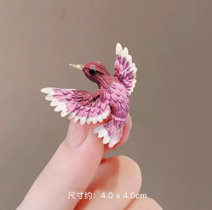 New Chinese style blue wing bird brooch, high-end women's exquisite retro chest flower, niche design, pin with accessories H3462-WSD540H