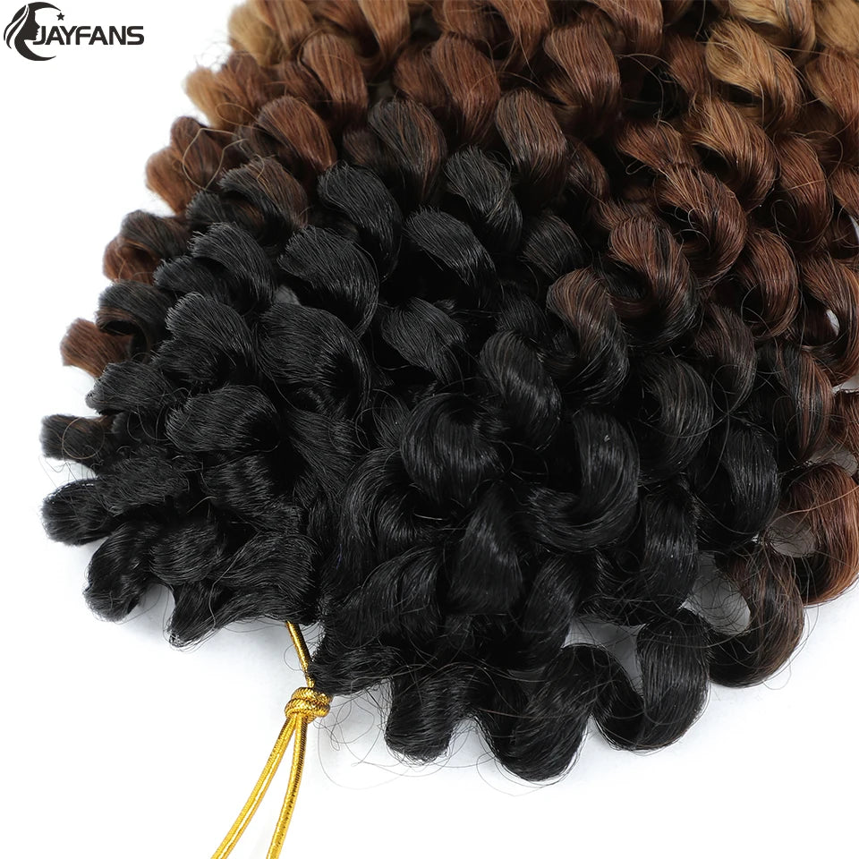 1- 5 Packs 8 inch Jumpy Wand Curl Jamaican Bounce Crochet Hair Natural Black Wand Curls Crochet Hair Short Curly Crochet Braids Badiee Stylez