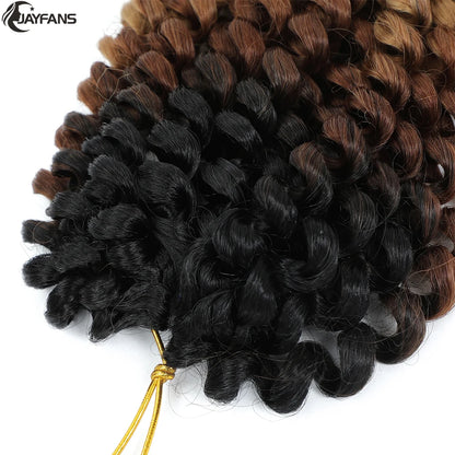 1- 5 Packs 8 inch Jumpy Wand Curl Jamaican Bounce Crochet Hair Natural Black Wand Curls Crochet Hair Short Curly Crochet Braids Badiee Stylez
