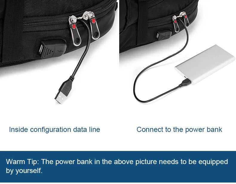 Waterproof 15.6/17.3 Inch Laptop Backpack Men USB Charging Swiss Backpack Travel Women Rucksack Male Vintage School Bag Mochila